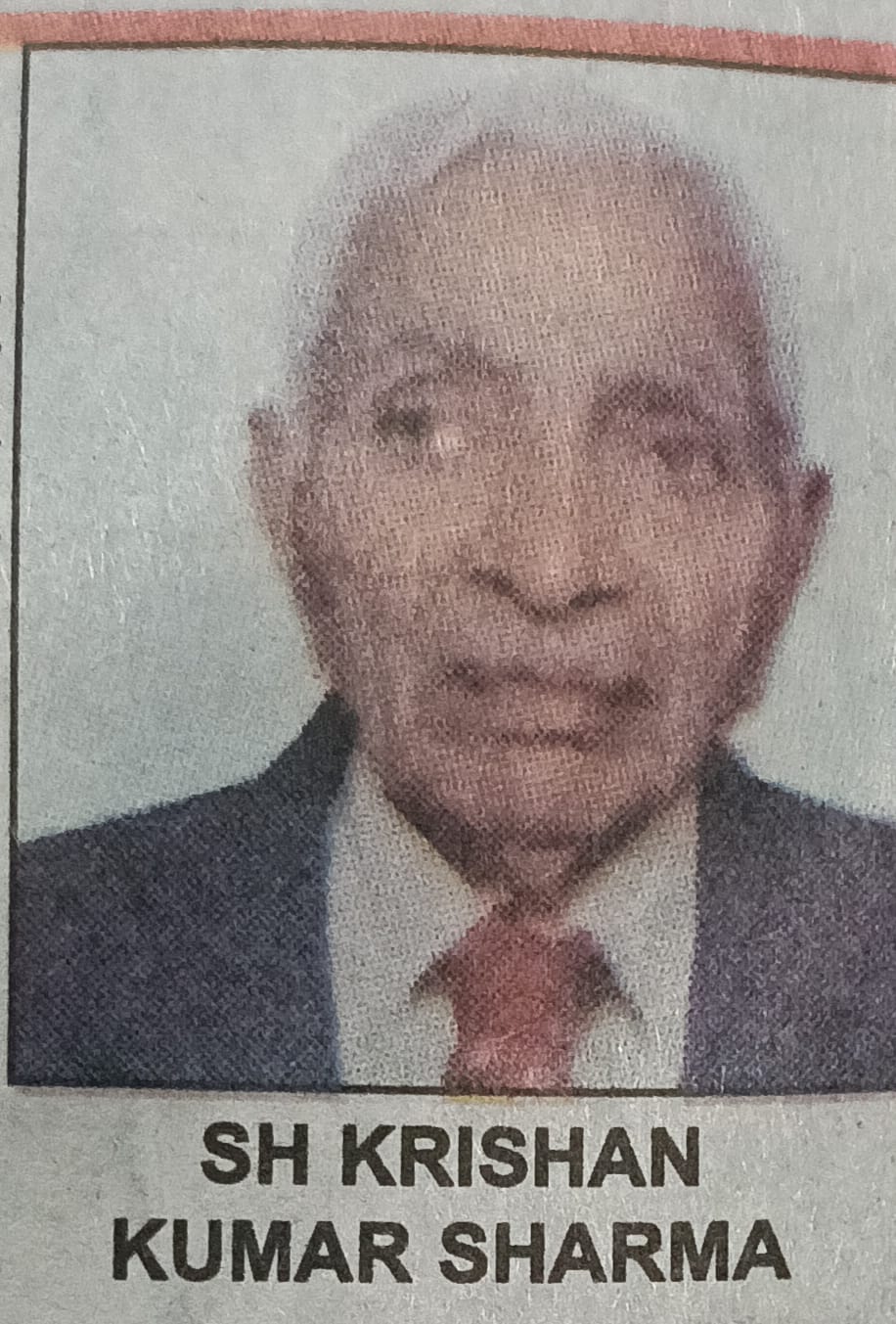 SH KRISHAN KUMAR SHARMA